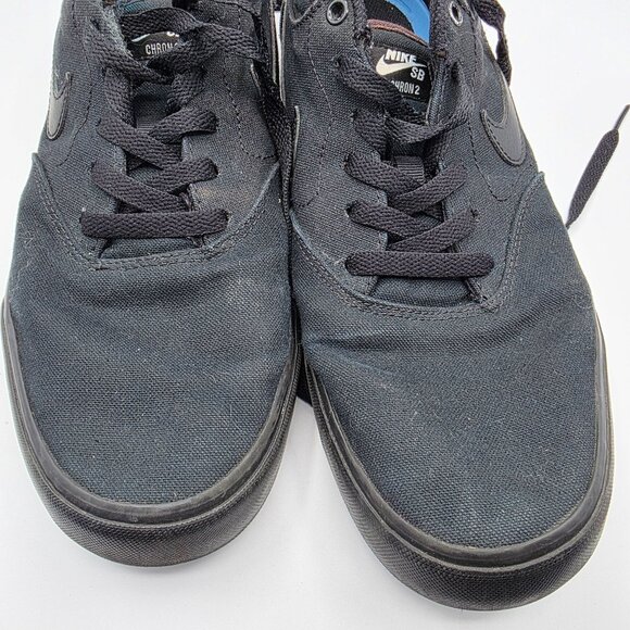 Nike SB Chron 2 Mens Size 10 Triple Black Shoes Skateboarding Casual Walking - Picture 10 of 13